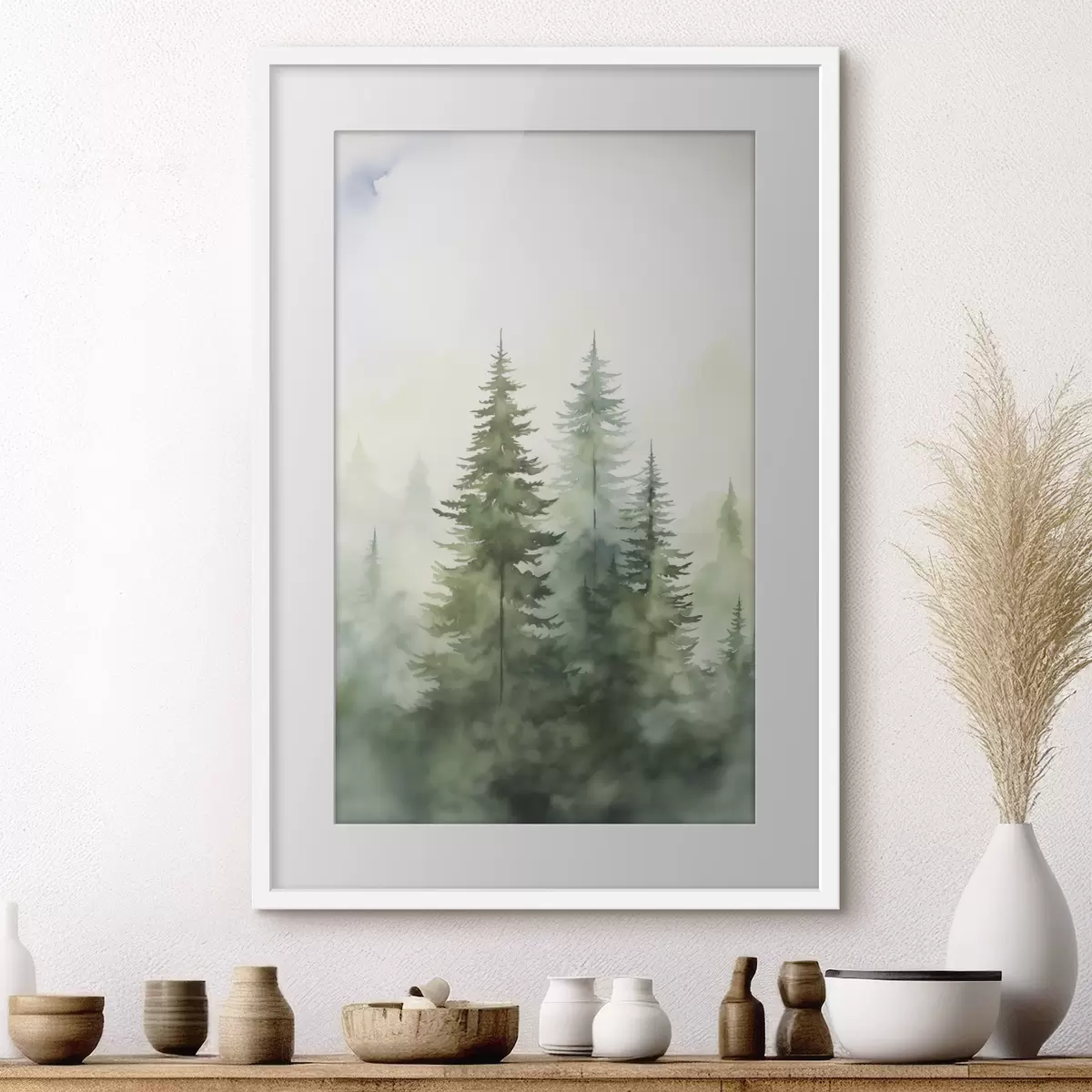 Poster Abeti nella nebbia f45208