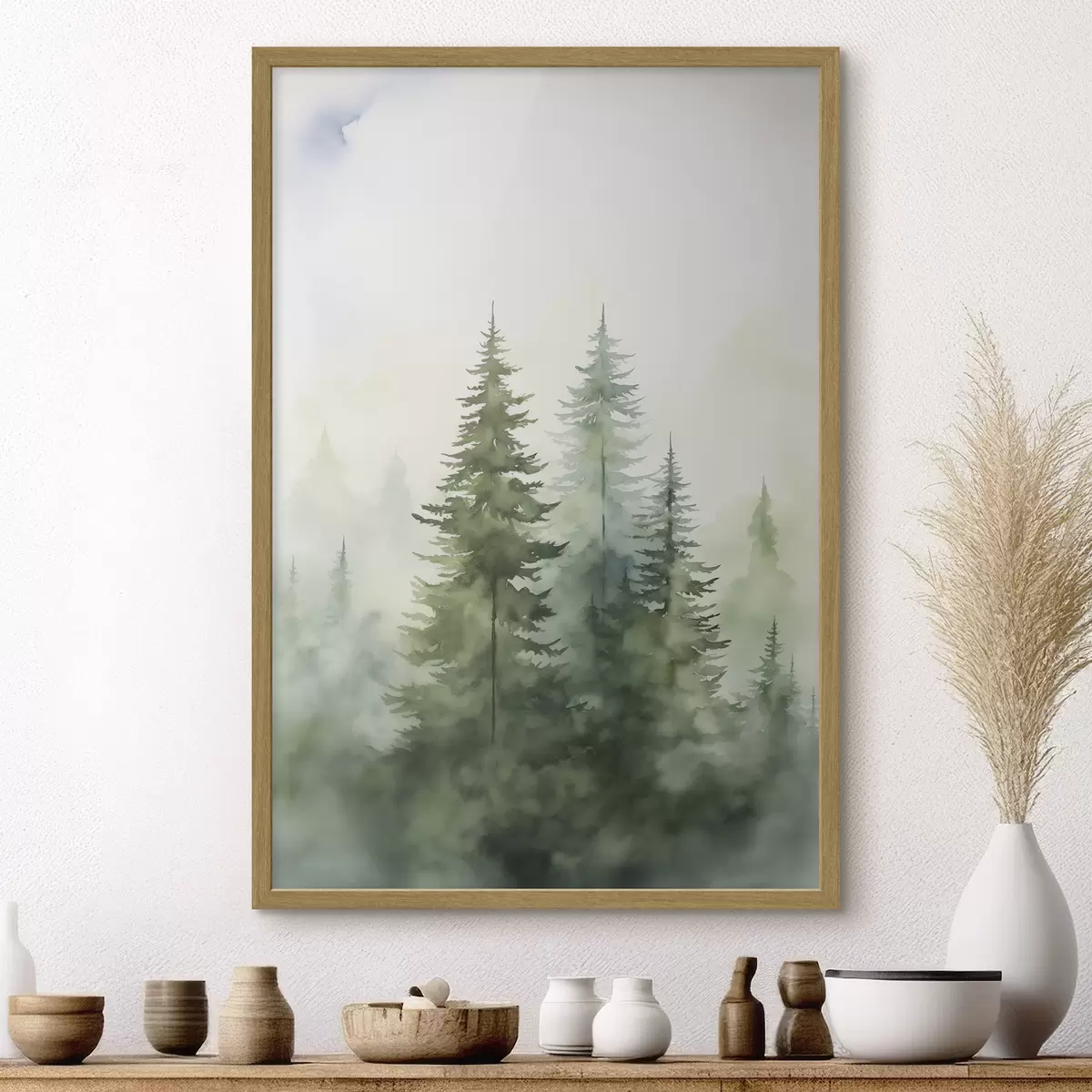 Poster Abeti nella nebbia f45208
