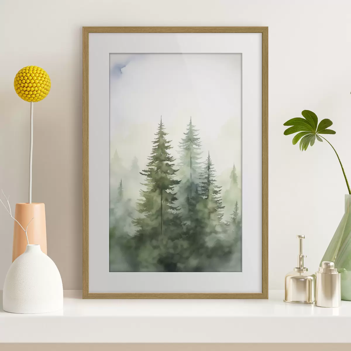 Poster Abeti nella nebbia f45208