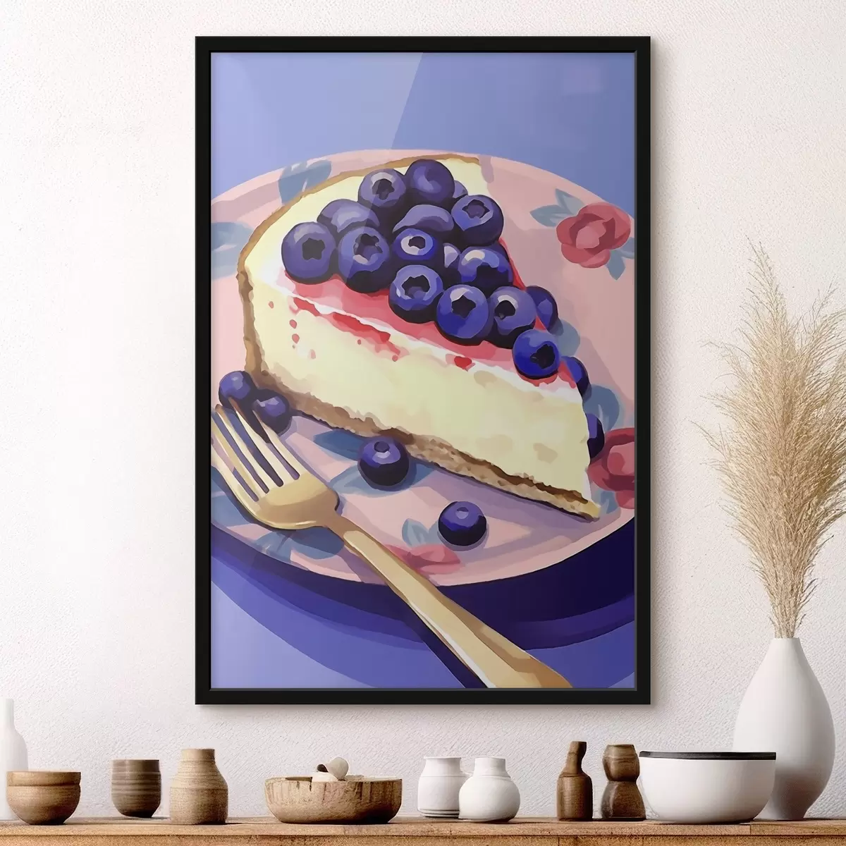 Poster Cheesecake con mirtilli f45229