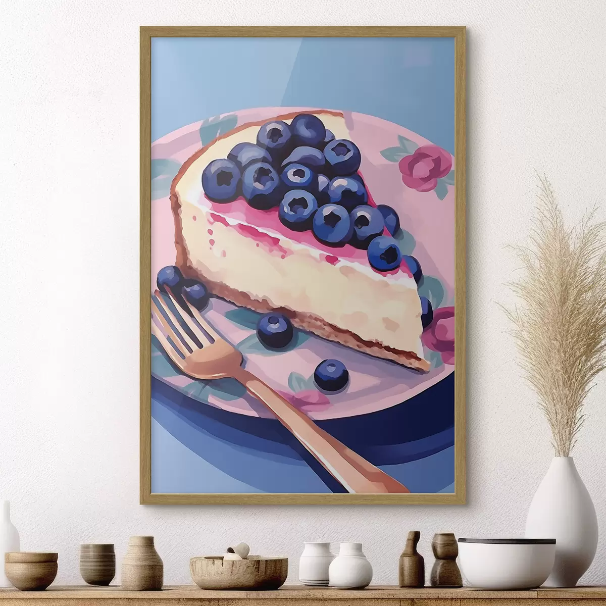 Poster Cheesecake con mirtilli f45229