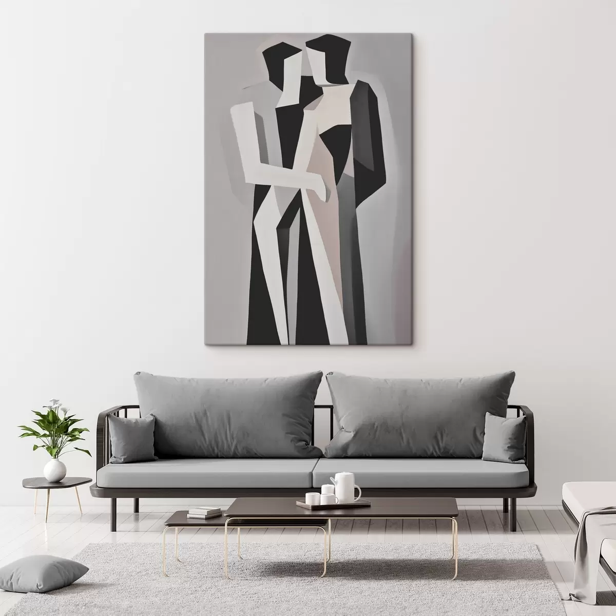 carta da parati Figure astratte in monocromia nr. s45155