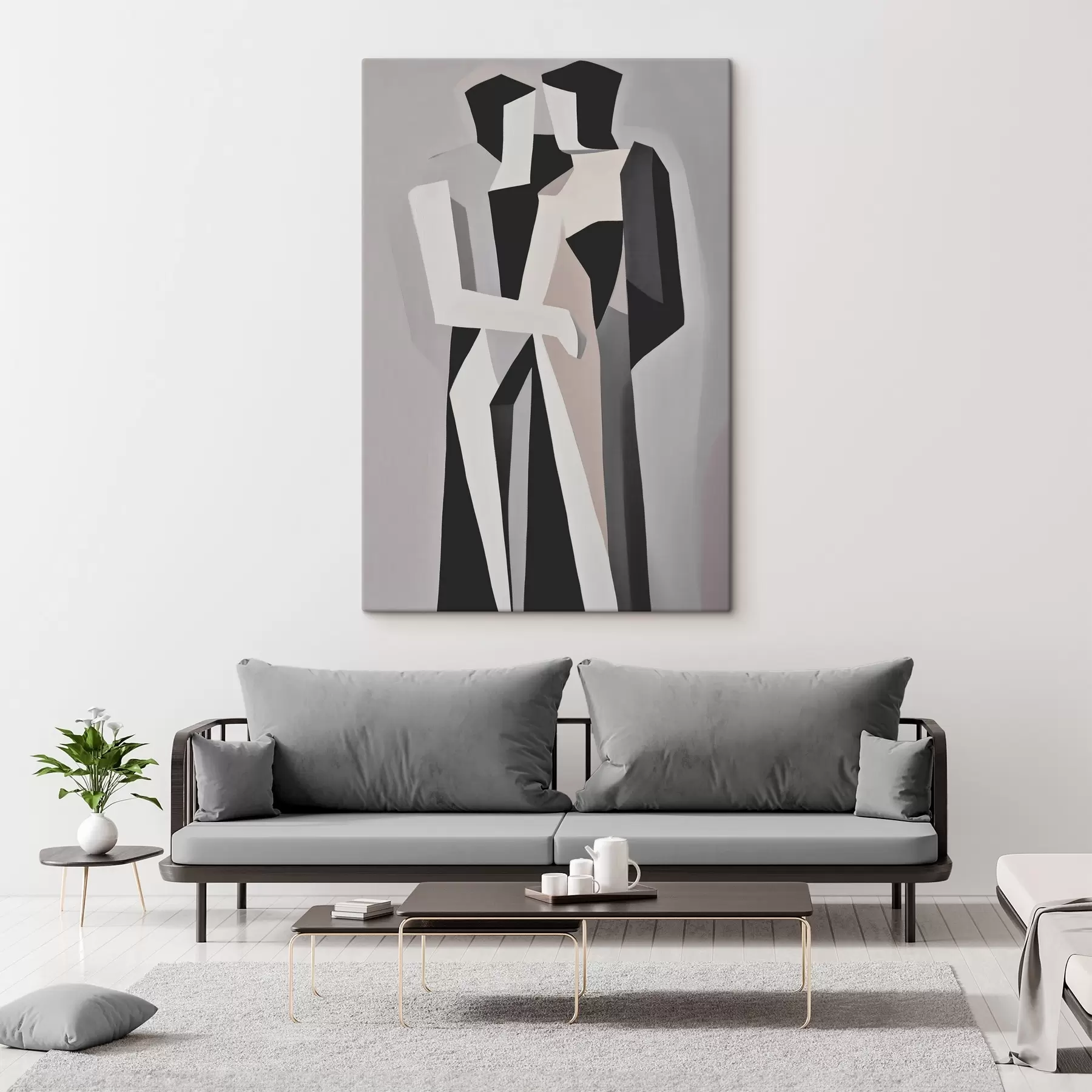 carta da parati Figure astratte in monocromia nr. s45155