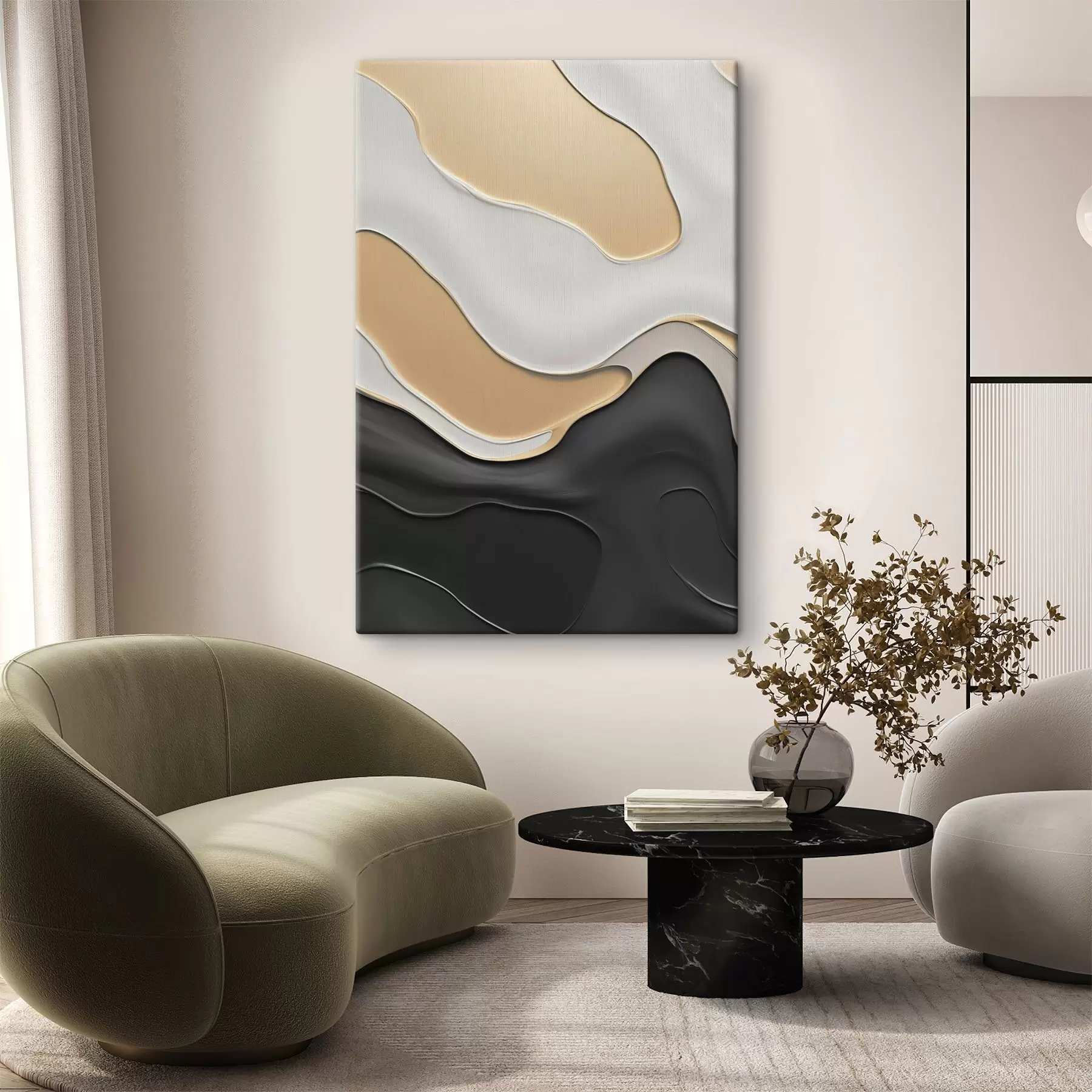 carta da parati Curve astratte ed eleganti nr. s45203