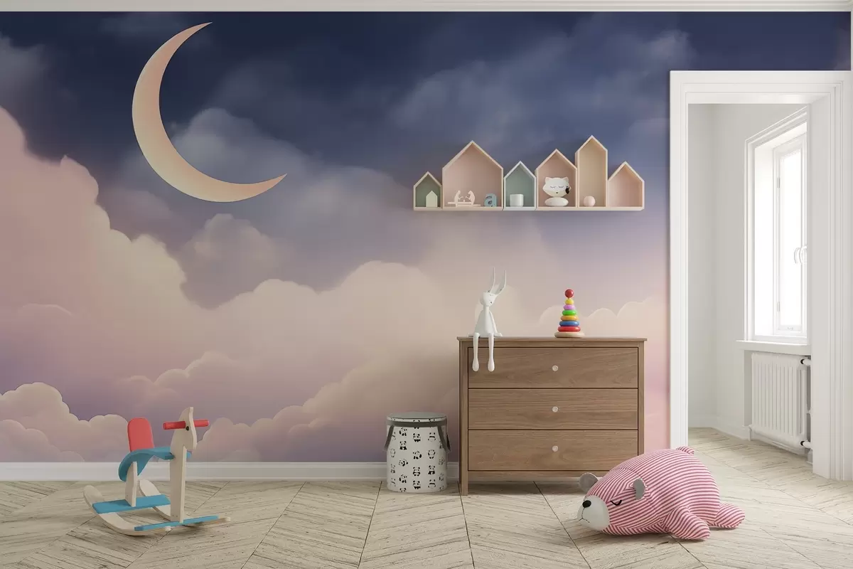 carta da parati Nuvole e luna nr. w04330