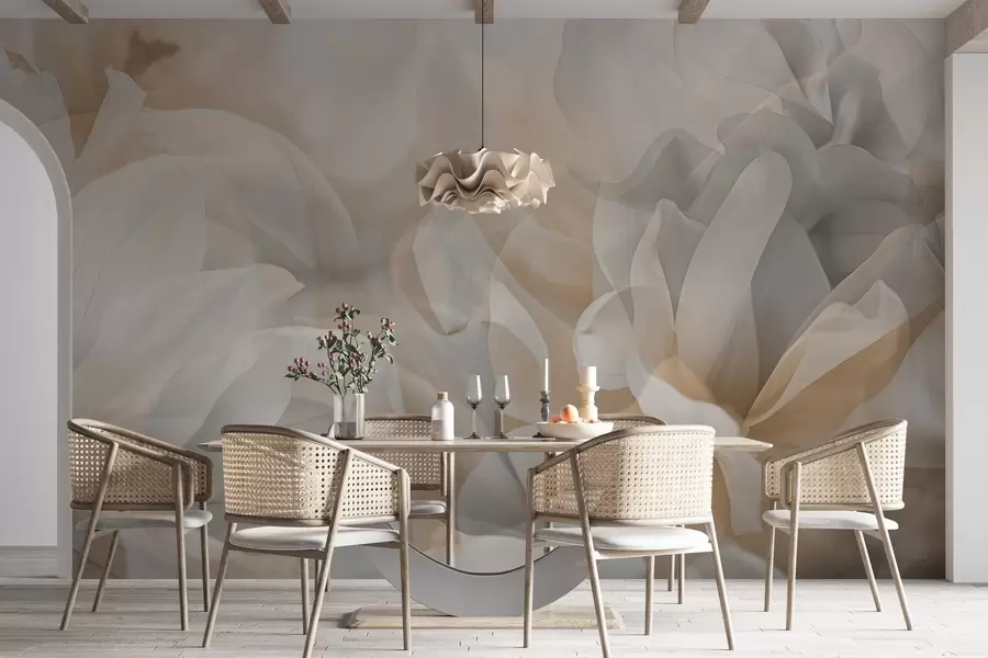 Carta da parati Floreale Fiori semitrasparenti n. w04320