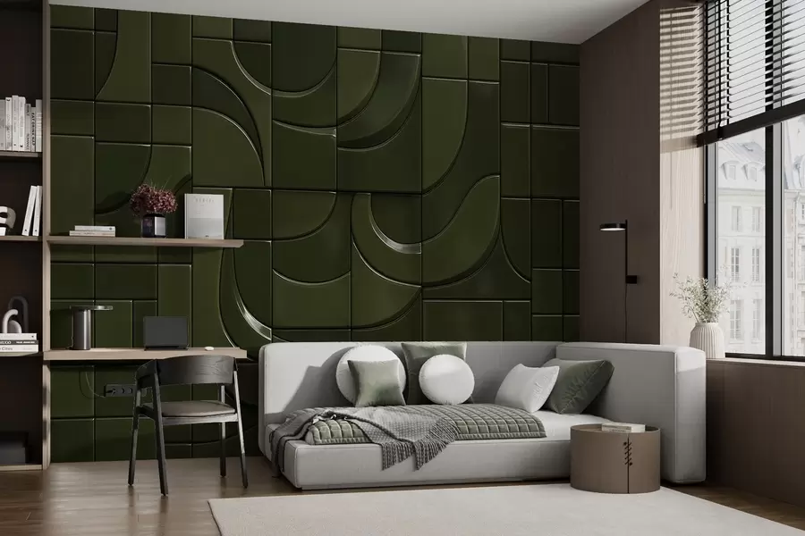 Carta da parati 3D Imitazione di pannelli lucidi 