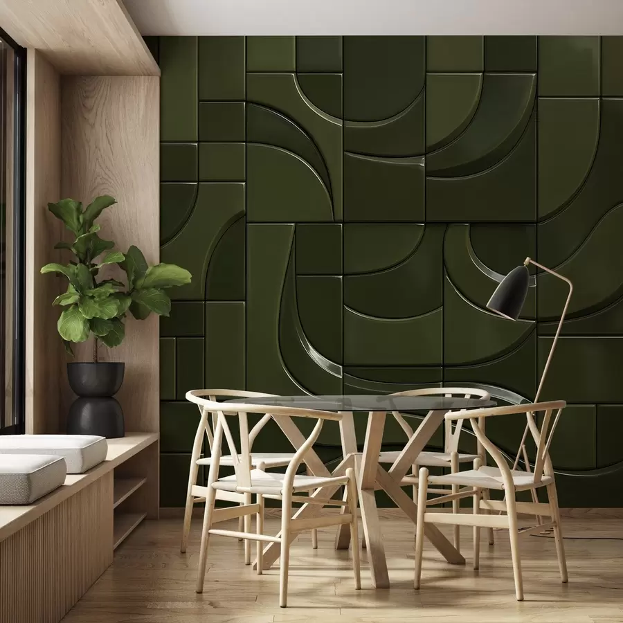 Carta da parati 3D Imitazione di pannelli lucidi 