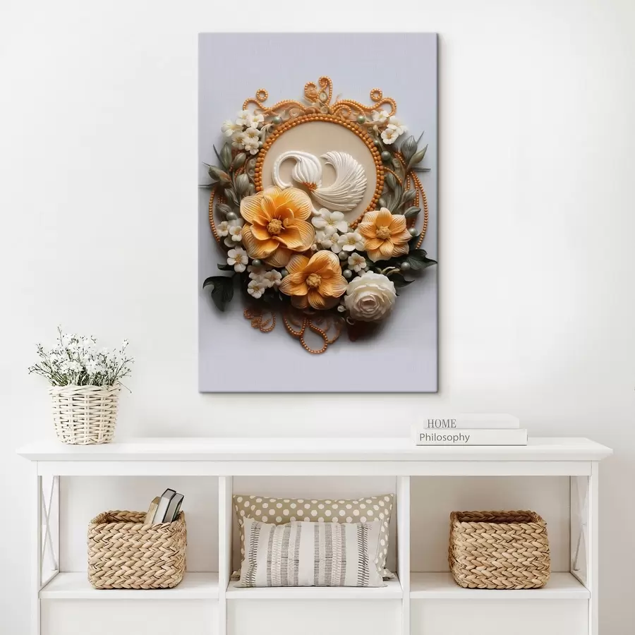 carta da parati Composizione astratta di fiori nr. s44553