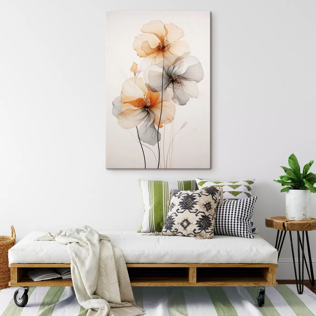 carta da parati Fiori astratti traslucidi nr. s44558