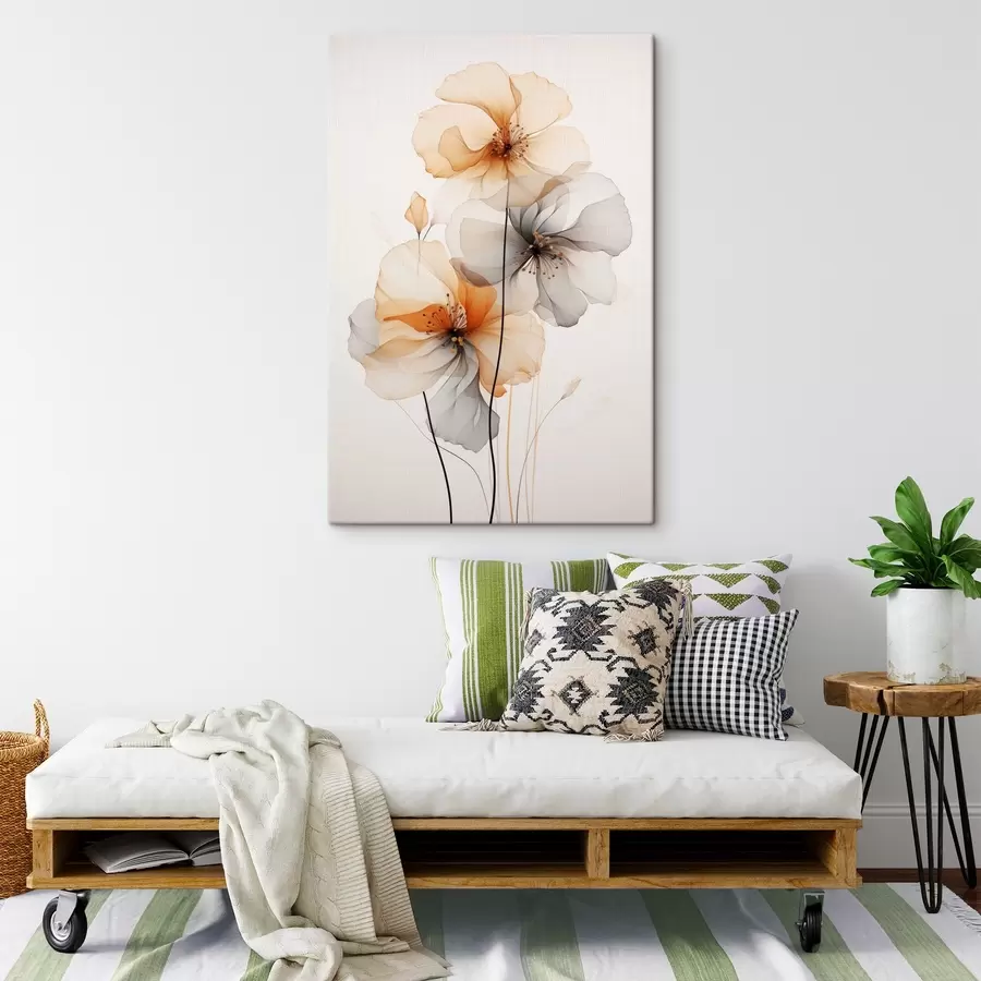 carta da parati Fiori astratti traslucidi nr. s44558