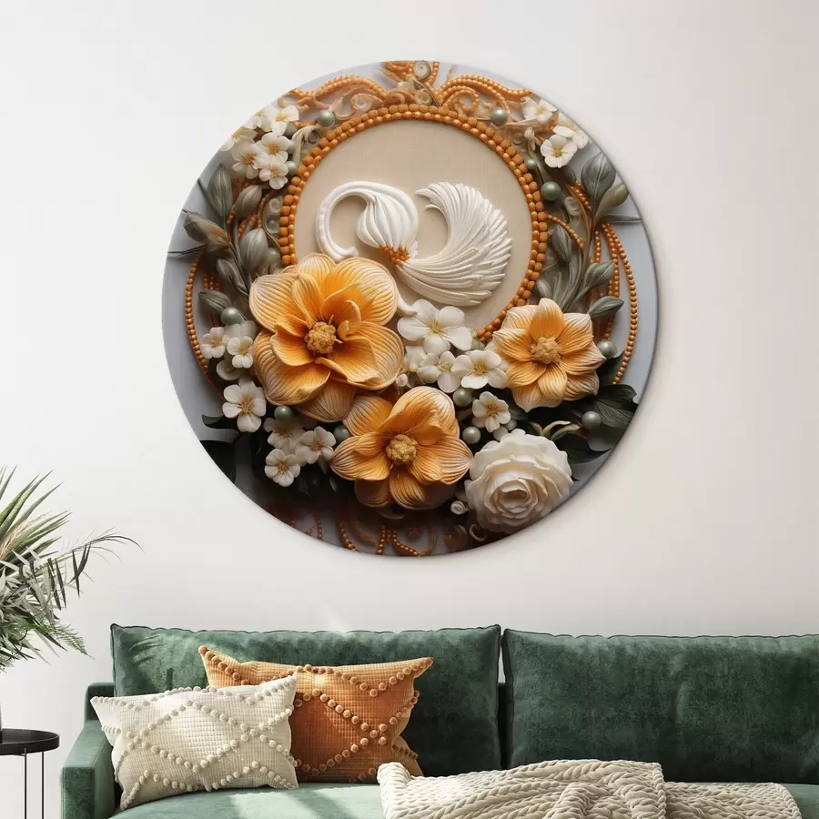 carta da parati Composizione astratta di fiori nr. r44553