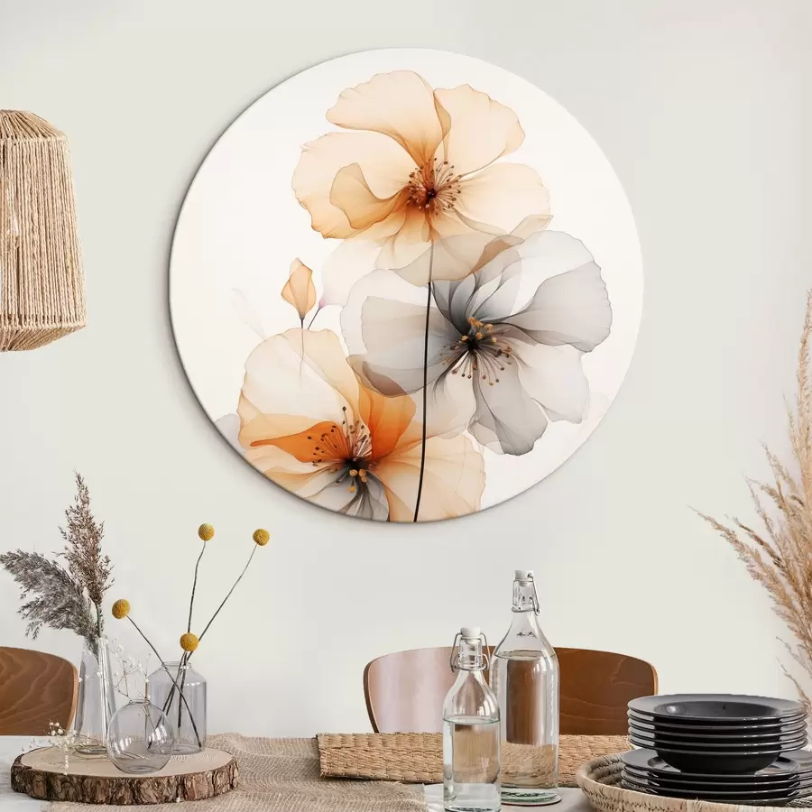 carta da parati Fiori astratti traslucidi nr. r44558