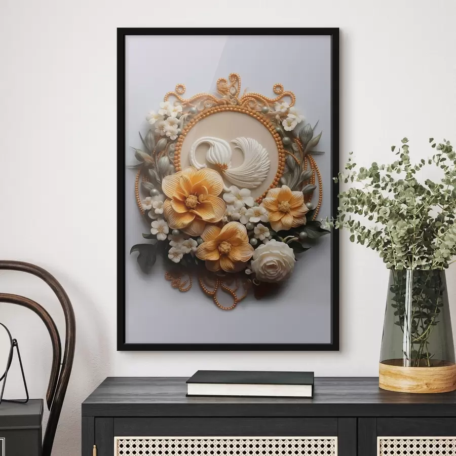 carta da parati Composizione astratta di fiori nr. f44553