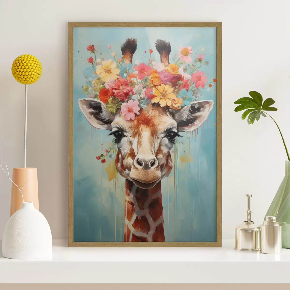 Poster Una simpatica giraffa f44557