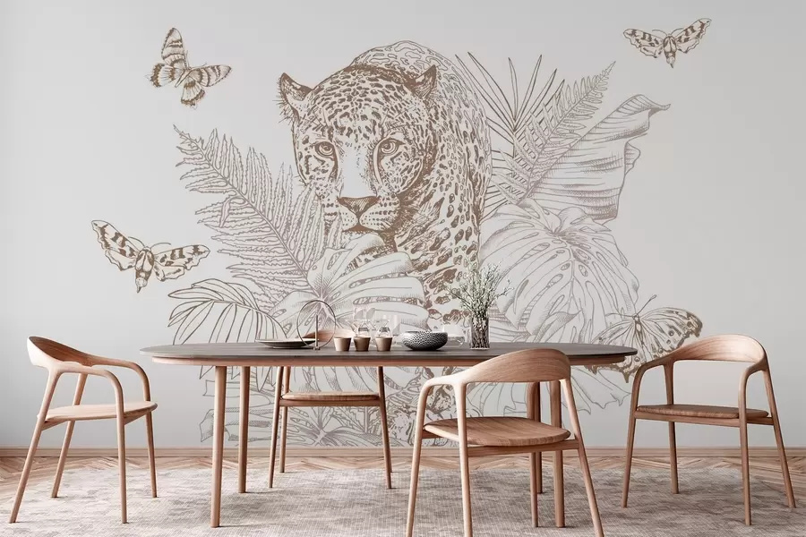 Carta da parati nature Leopardo 