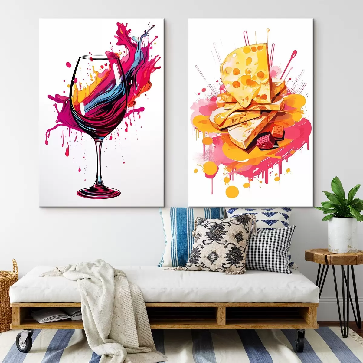 carta da parati Vino e formaggio nr. m00551