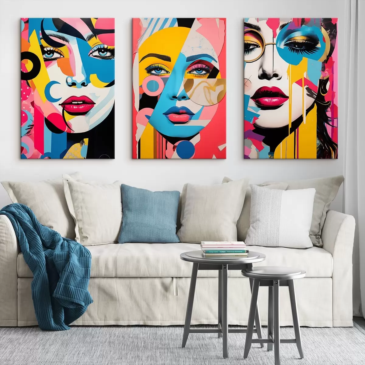 carta da parati Astrazione di volti colorati nr. m00557