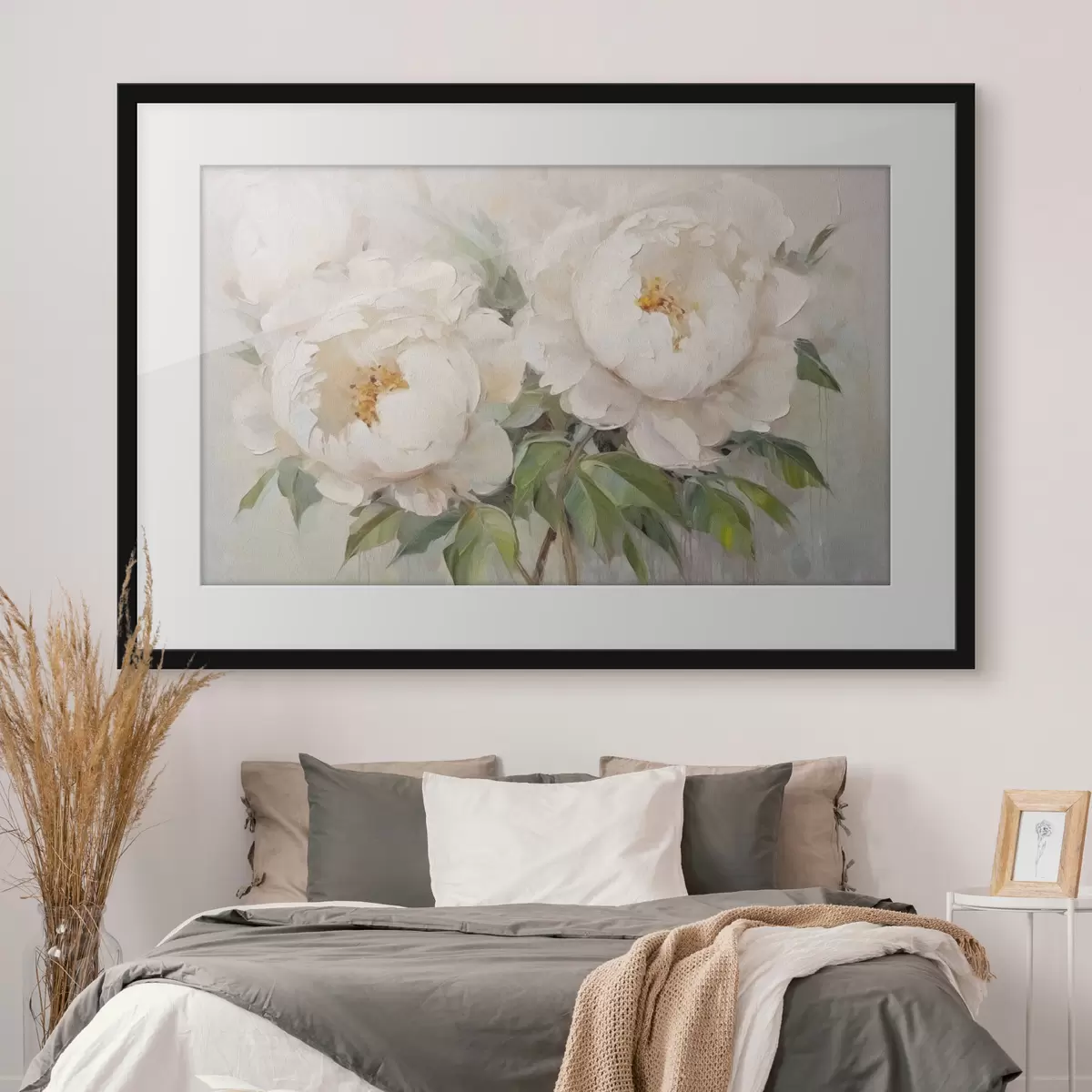 Poster Delicate peonie bianche f45268