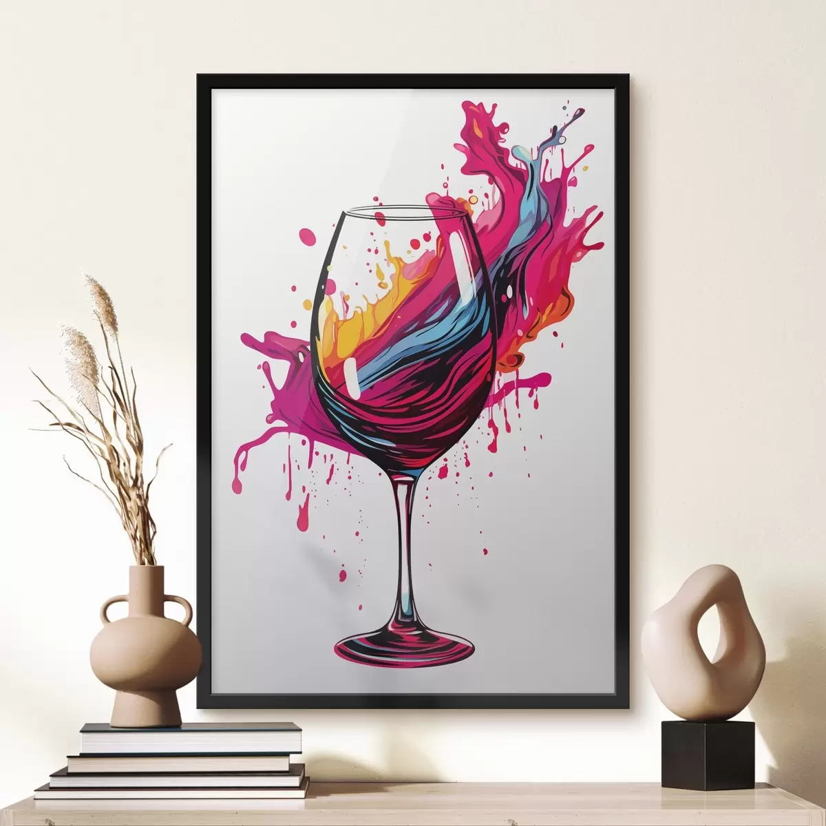 Poster Un bicchiere con le vernici f45269