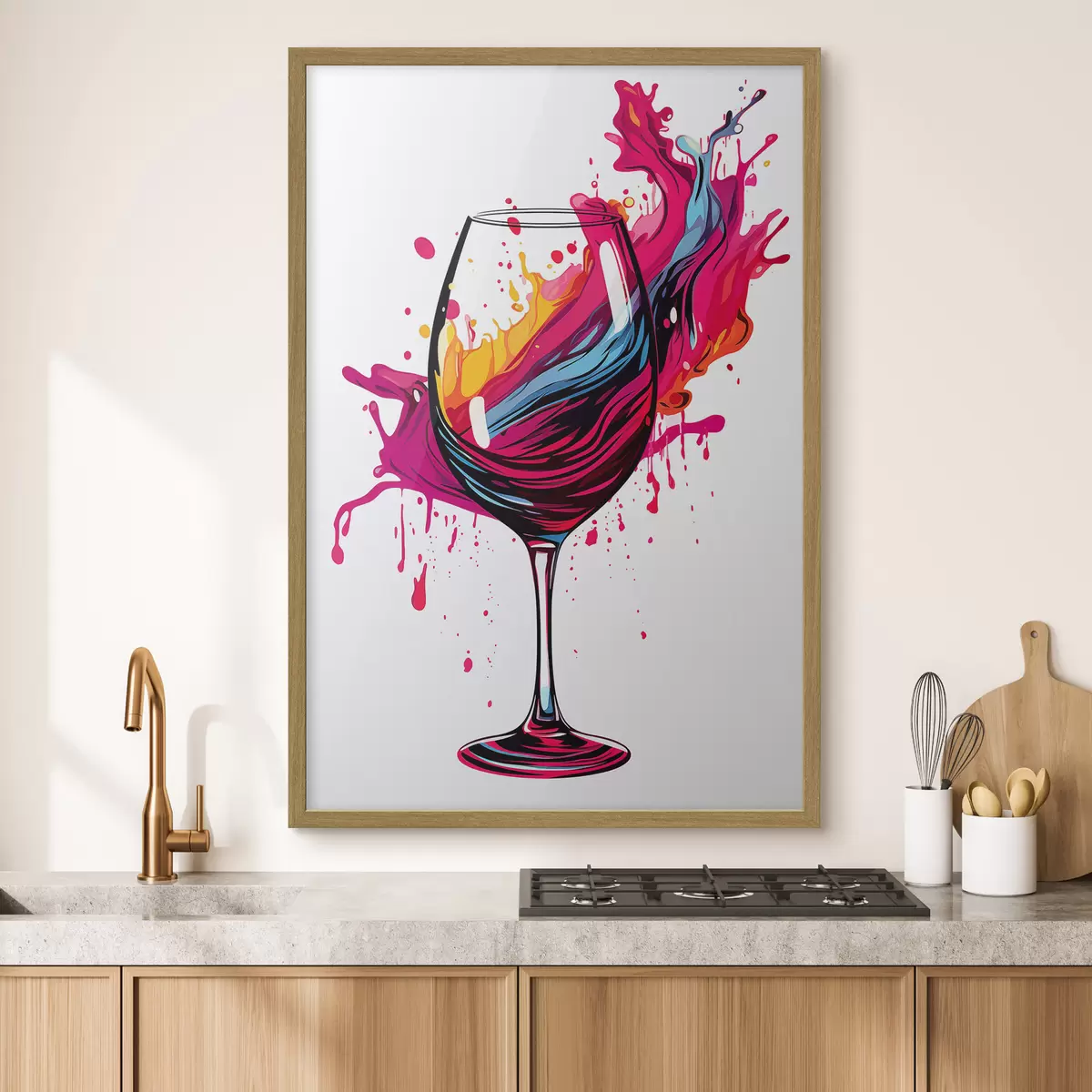 Poster Un bicchiere con le vernici f45269