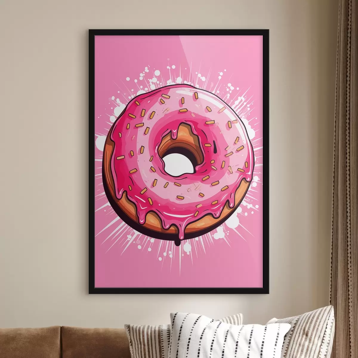 Poster Ciambella con glassa rosa f45274