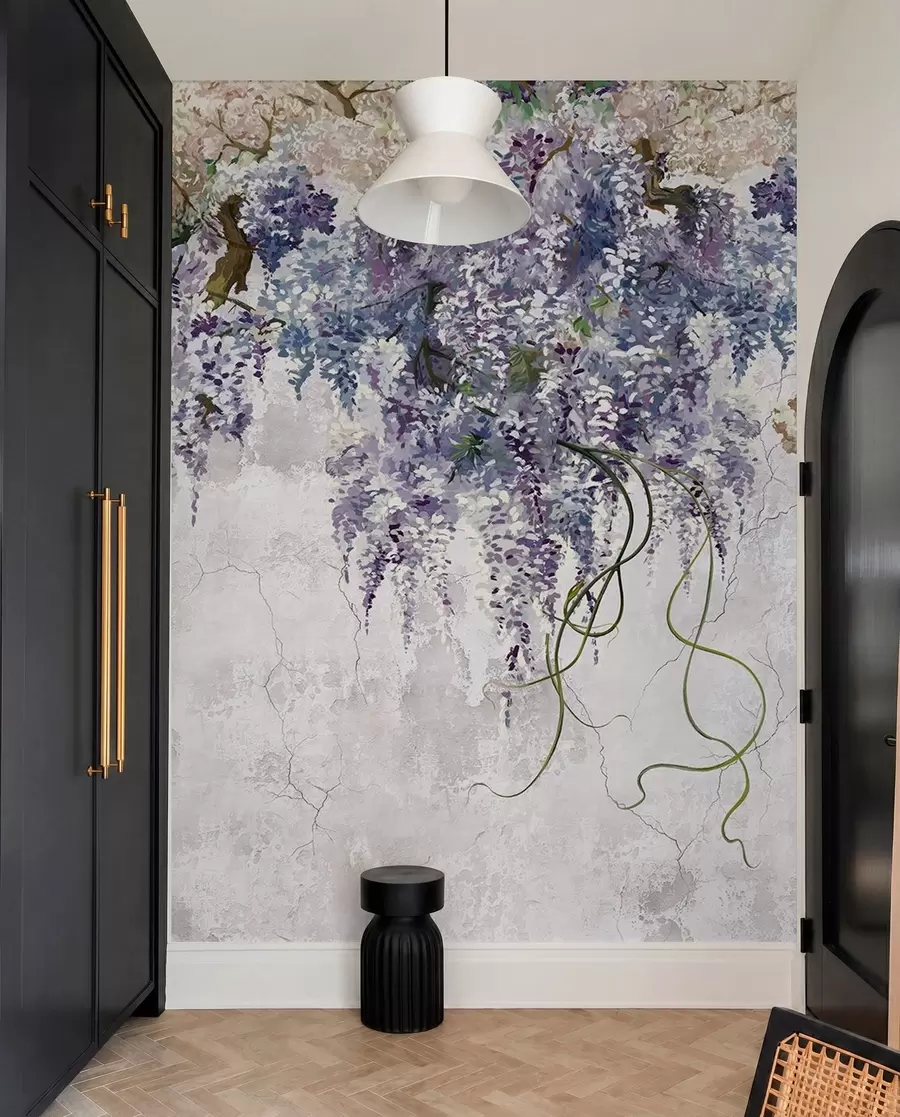 Carta da parati Floreale Rami di lillà Boho n. u71720