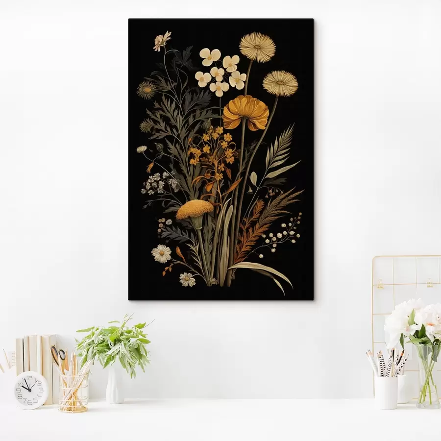 carta da parati Fiori di campo dai colori scuri nr. s45271