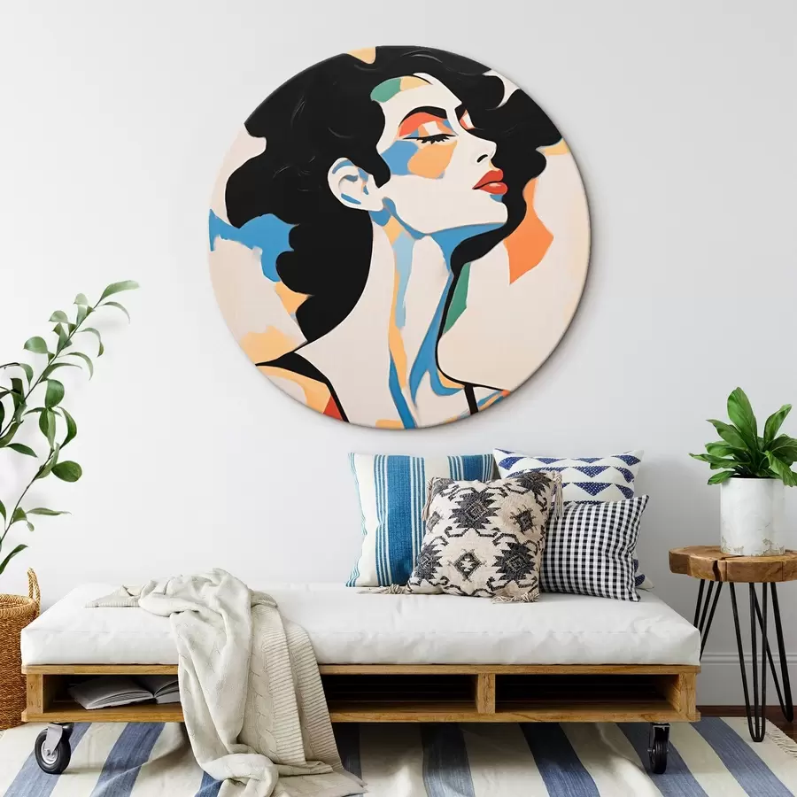 carta da parati Ritratto astratto di donna con imitazione di pennellata nr. r45233