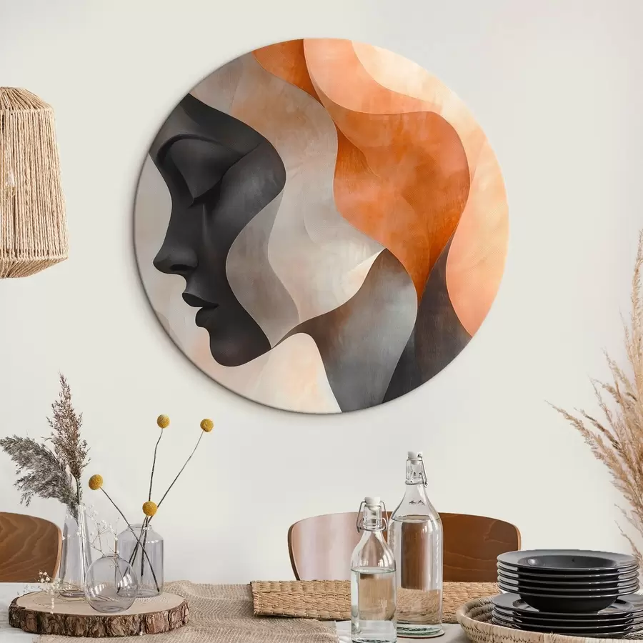 carta da parati Astrazione con ritratto di donna nr. r45235