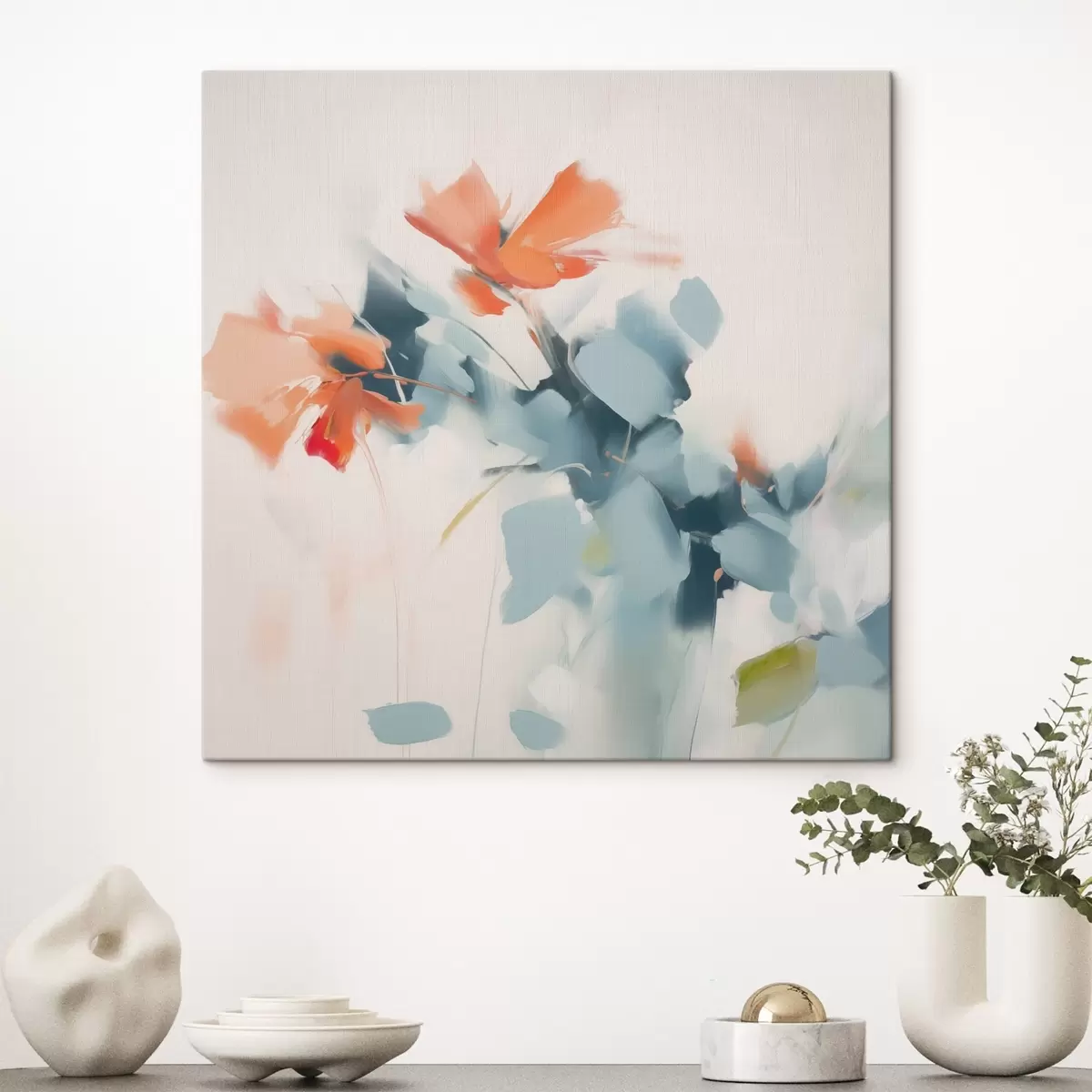 carta da parati Pittura astratta di imitazione di fiori nr. s45303