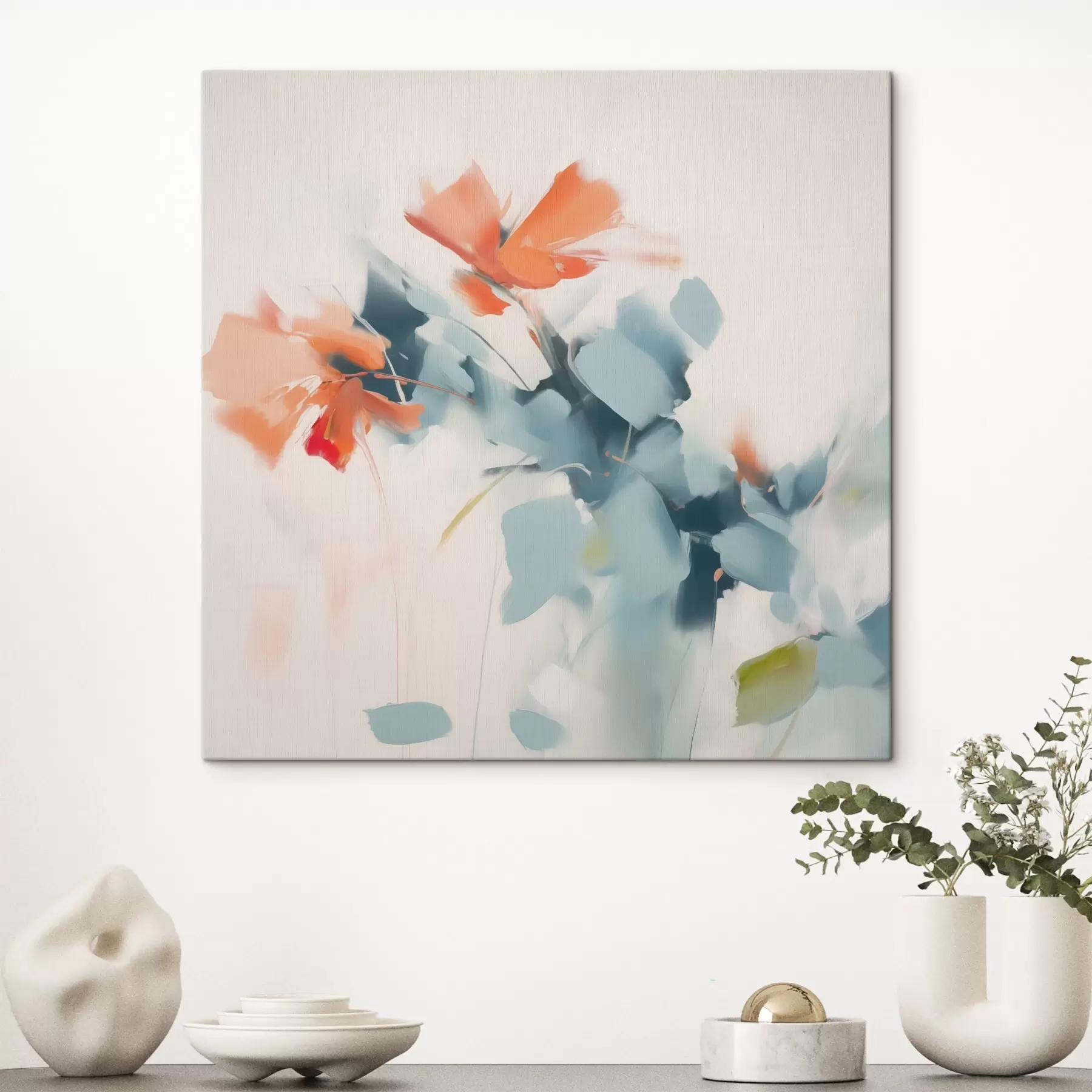 carta da parati Pittura astratta di imitazione di fiori nr. s45303