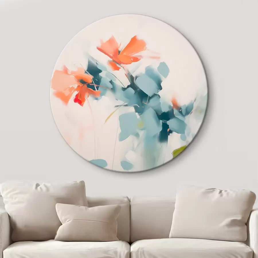 carta da parati Pittura astratta di imitazione di fiori nr. r45303