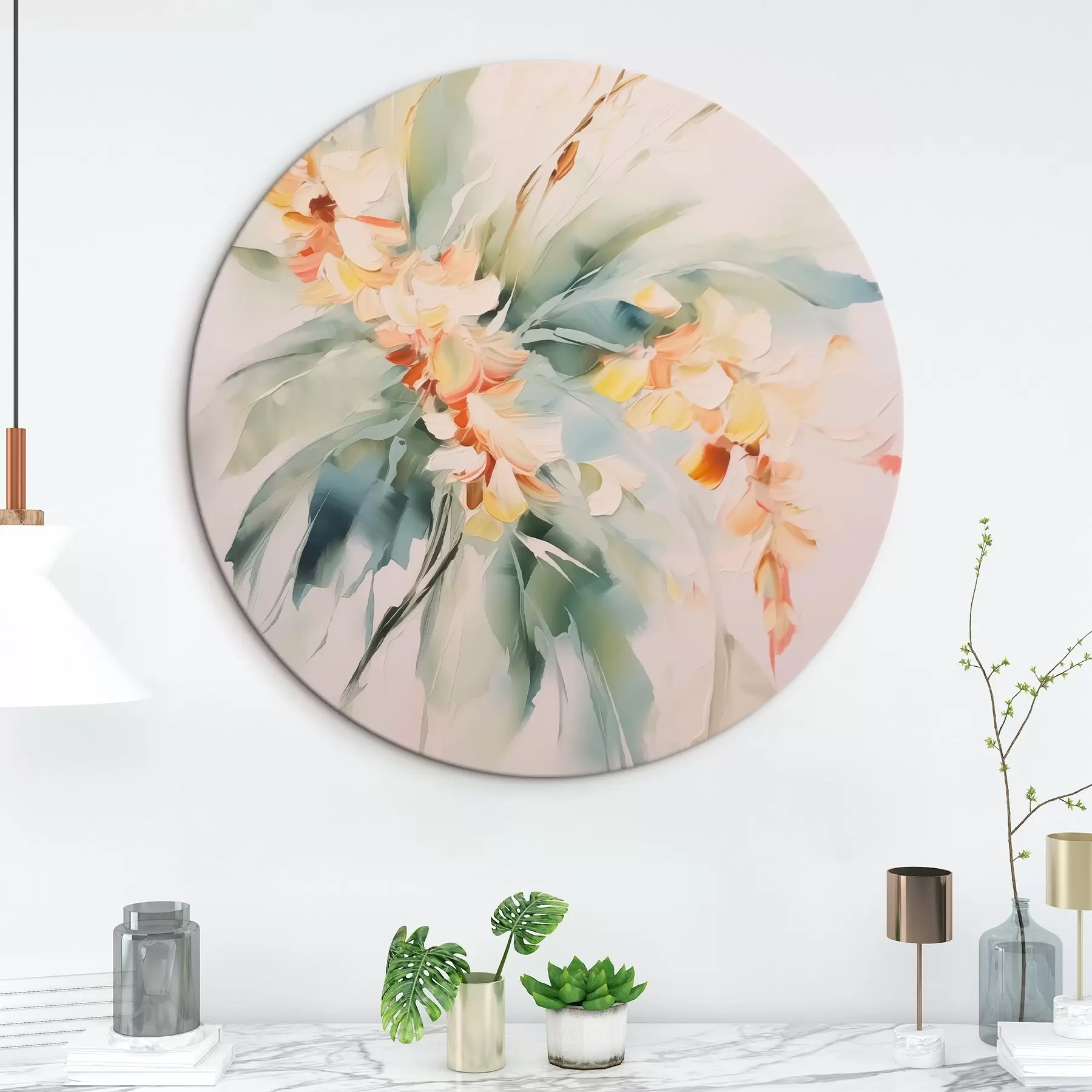 carta da parati Fiori astratti nel fogliame nr. r45305