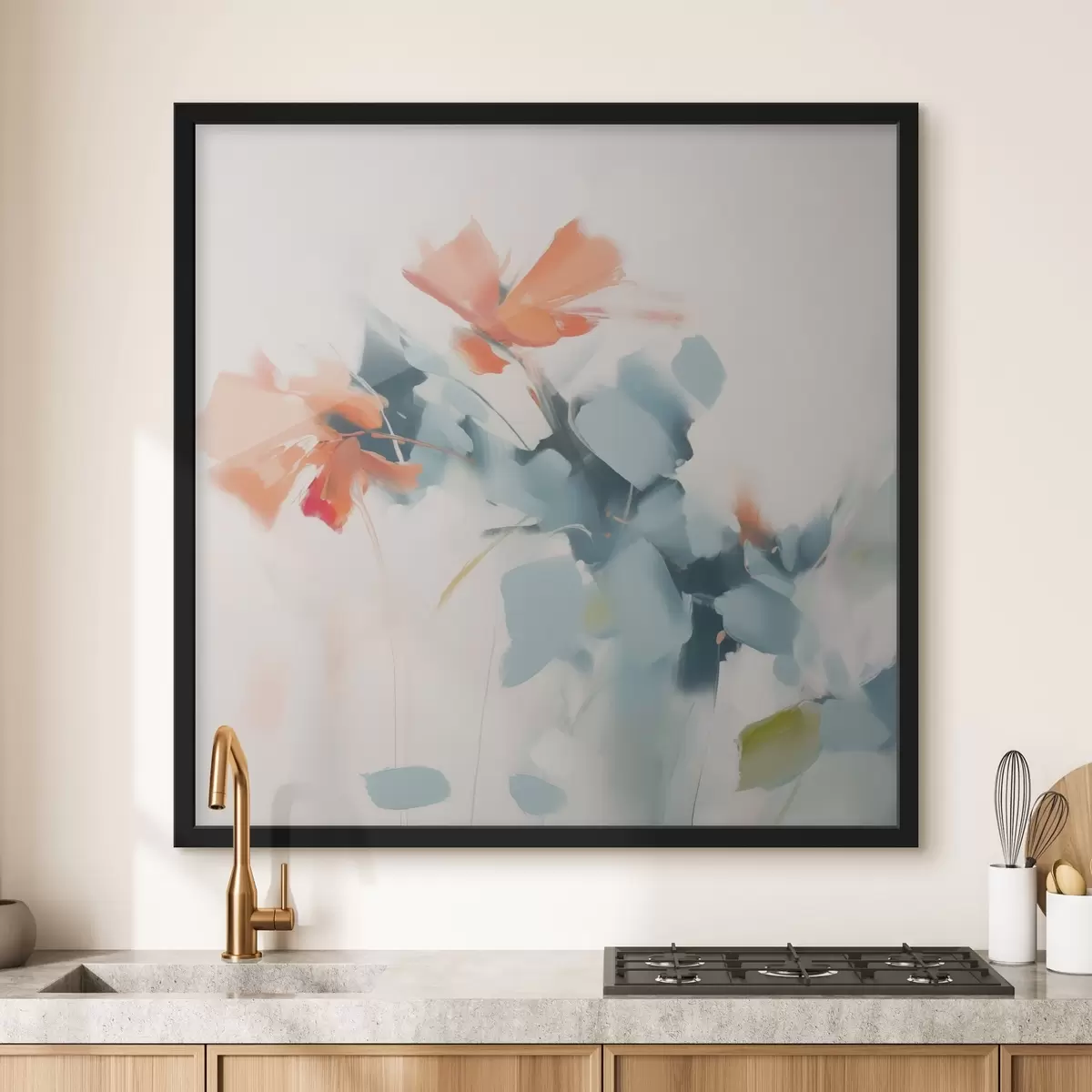 Poster Pittura astratta di imitazione di fiori f45303