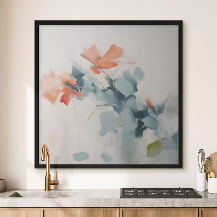 carta da parati Pittura astratta di imitazione di fiori nr. f45303