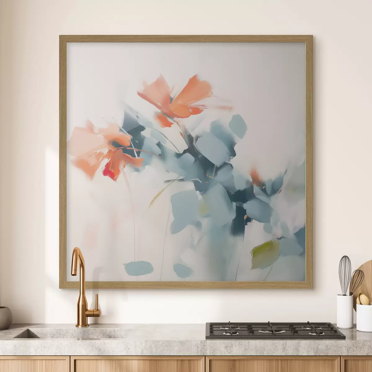 Poster Pittura astratta di imitazione di fiori f45303