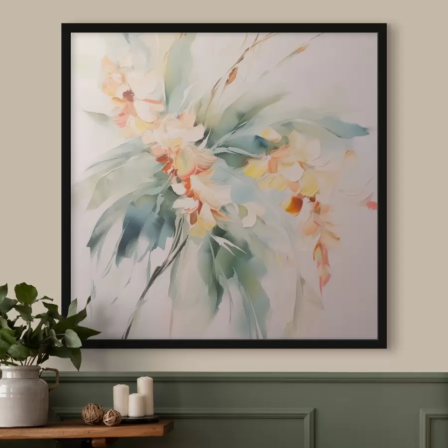 carta da parati Fiori astratti nel fogliame nr. f45305