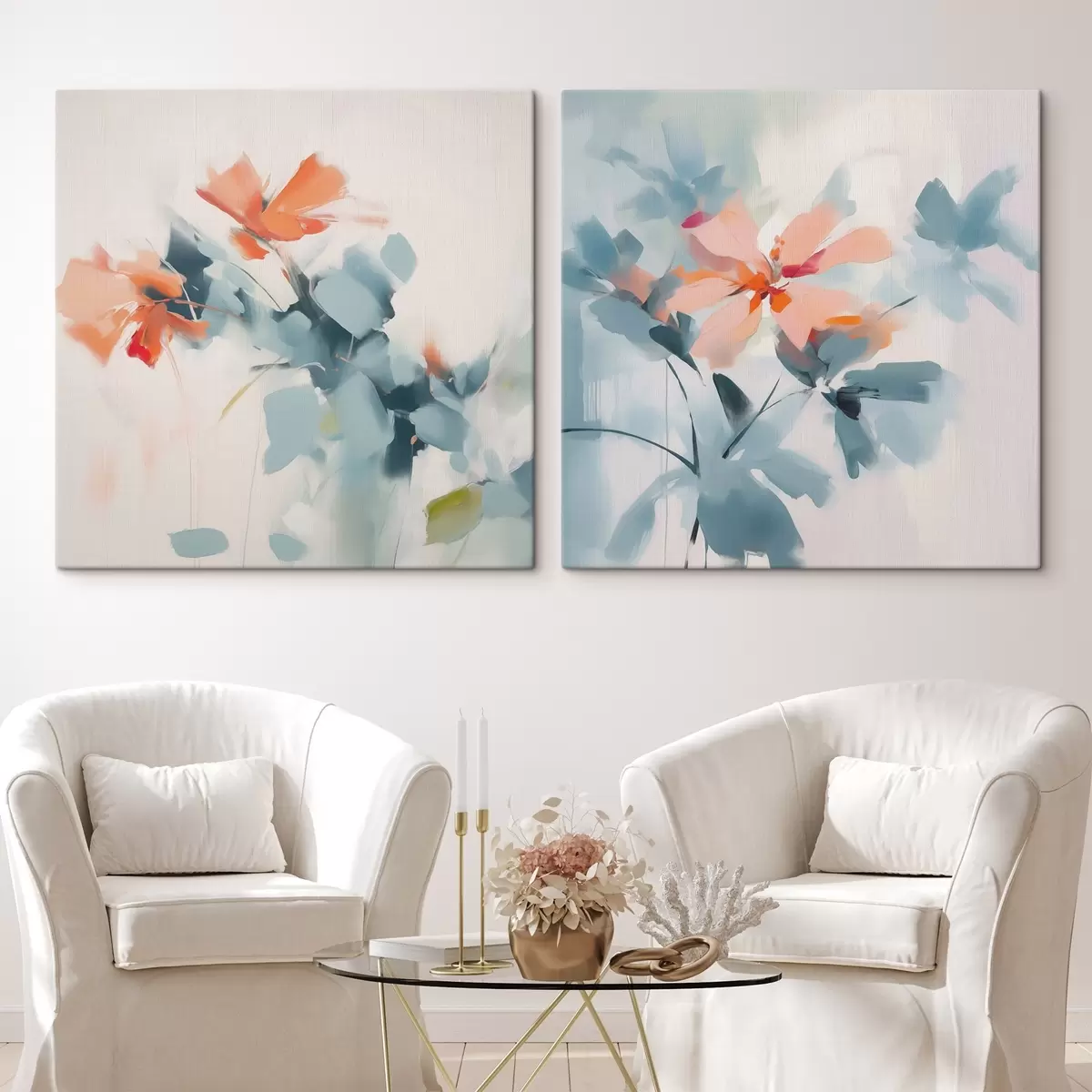 carta da parati Pittura astratta di imitazione di fiori nr. m00564