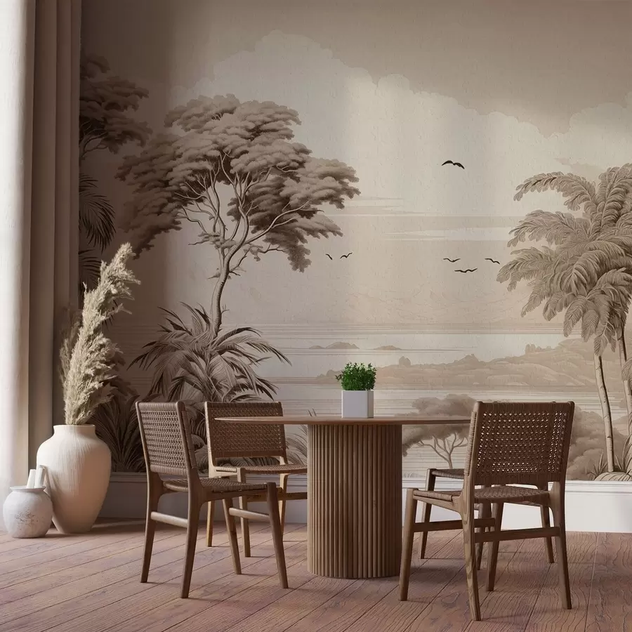 Carta da parati nature Alberi all'orizzonte 