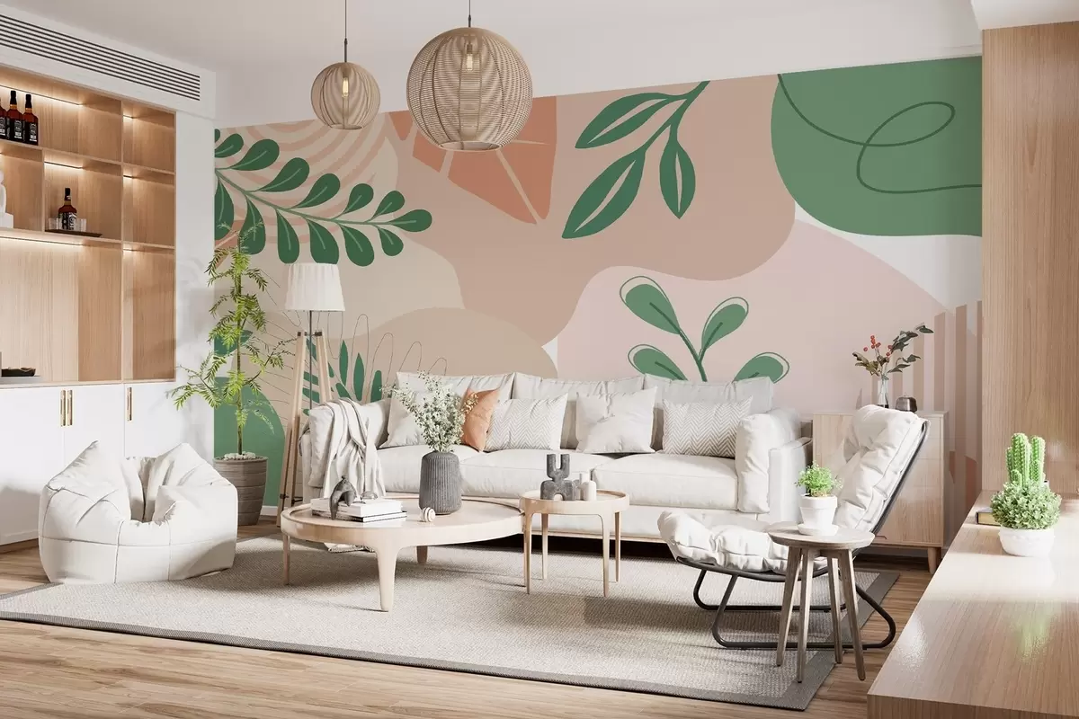 carta da parati Astrazione, foglie nr. w04366v1