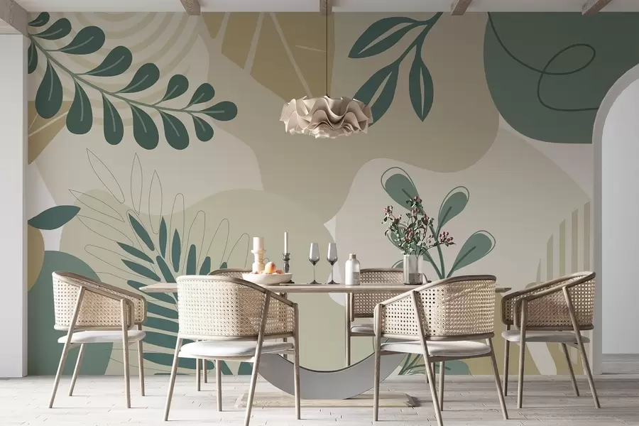 carta da parati Astrazione, foglie nr. w04366v2