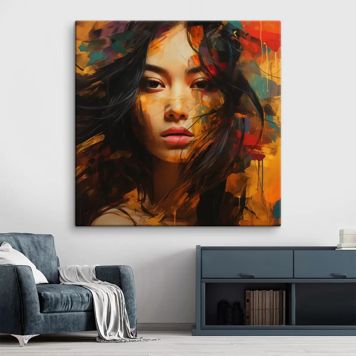 carta da parati Ritratto di donna in stile arte astratta nr. s45039