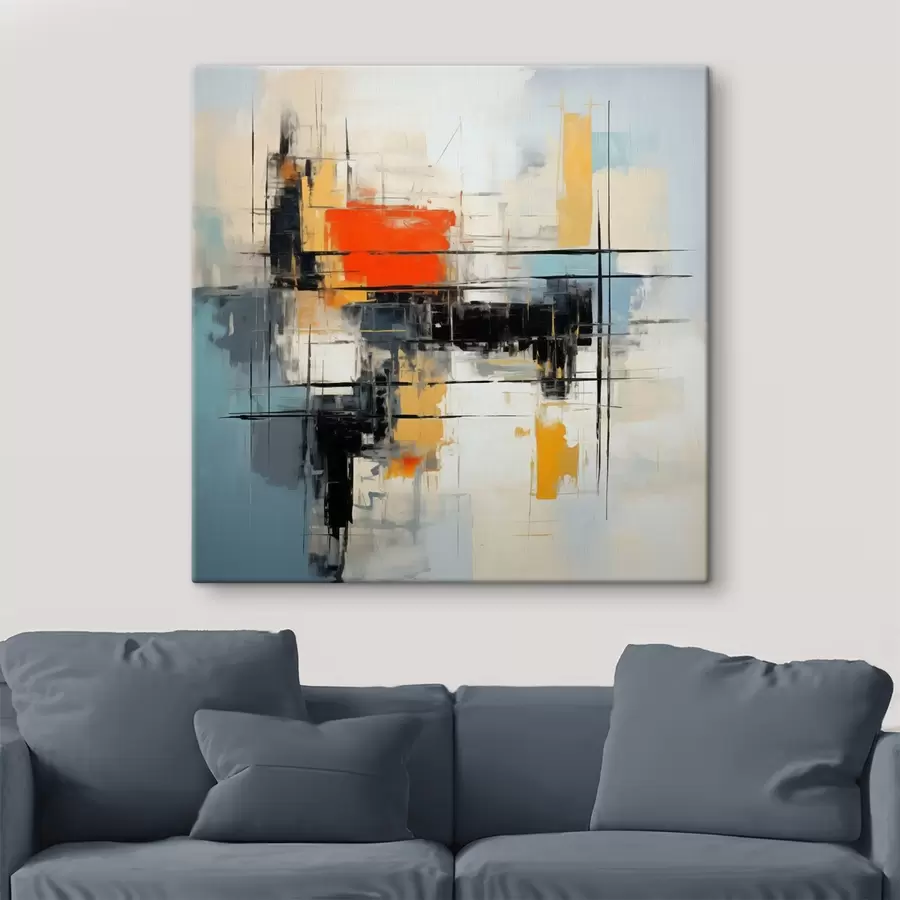 carta da parati Tela dinamica in stile moderno con tratti decisi nr. s45040