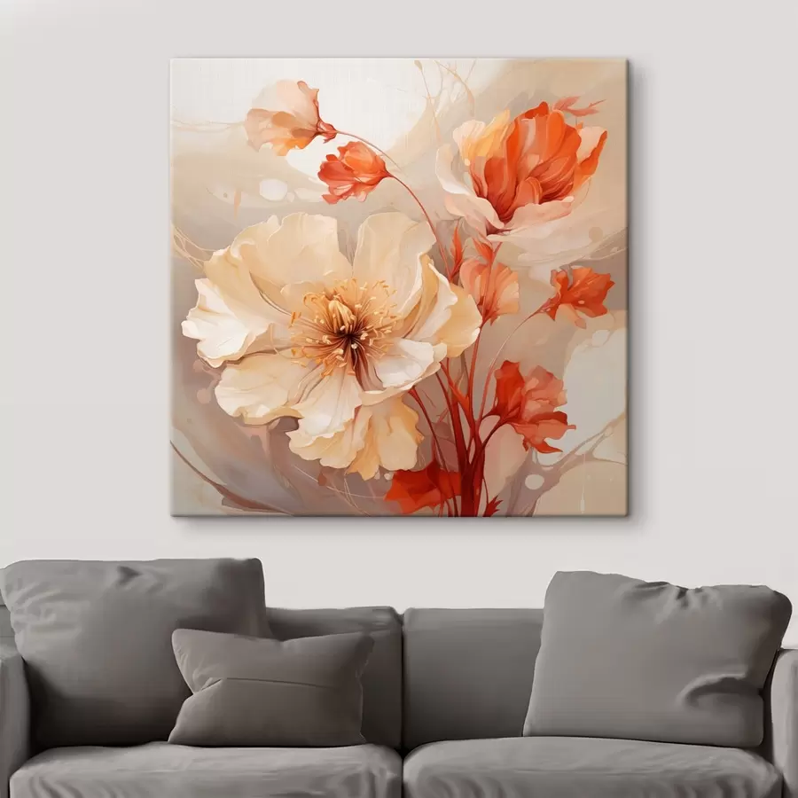 carta da parati Fiori magici in tonalità pastello in uno stile da sogno nr. s45042