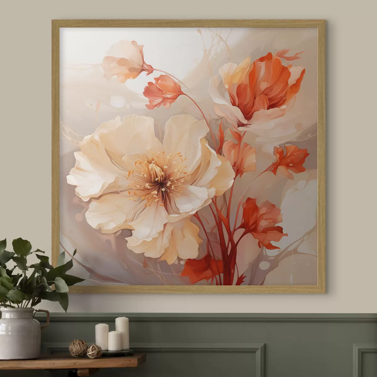 Poster Fiori magici in tonalità pastello in uno stile da sogno f45042