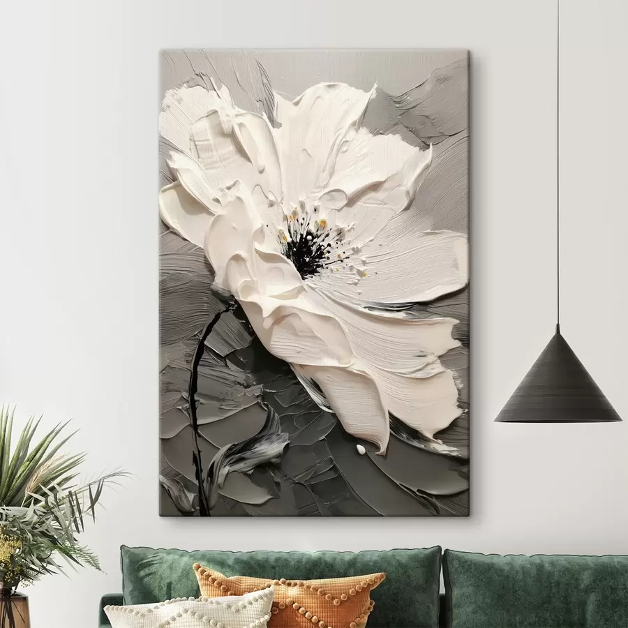 carta da parati Elegante fioritura: pittura moderna con texture in rilievo nr. s45246