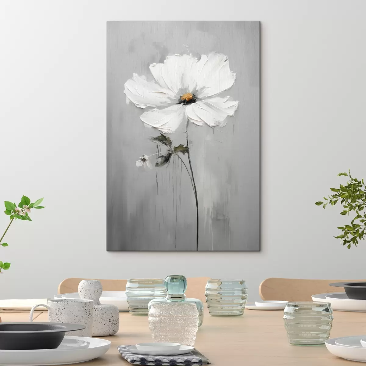 carta da parati Fiore monocromatico in stile volumetrico nr. s45253