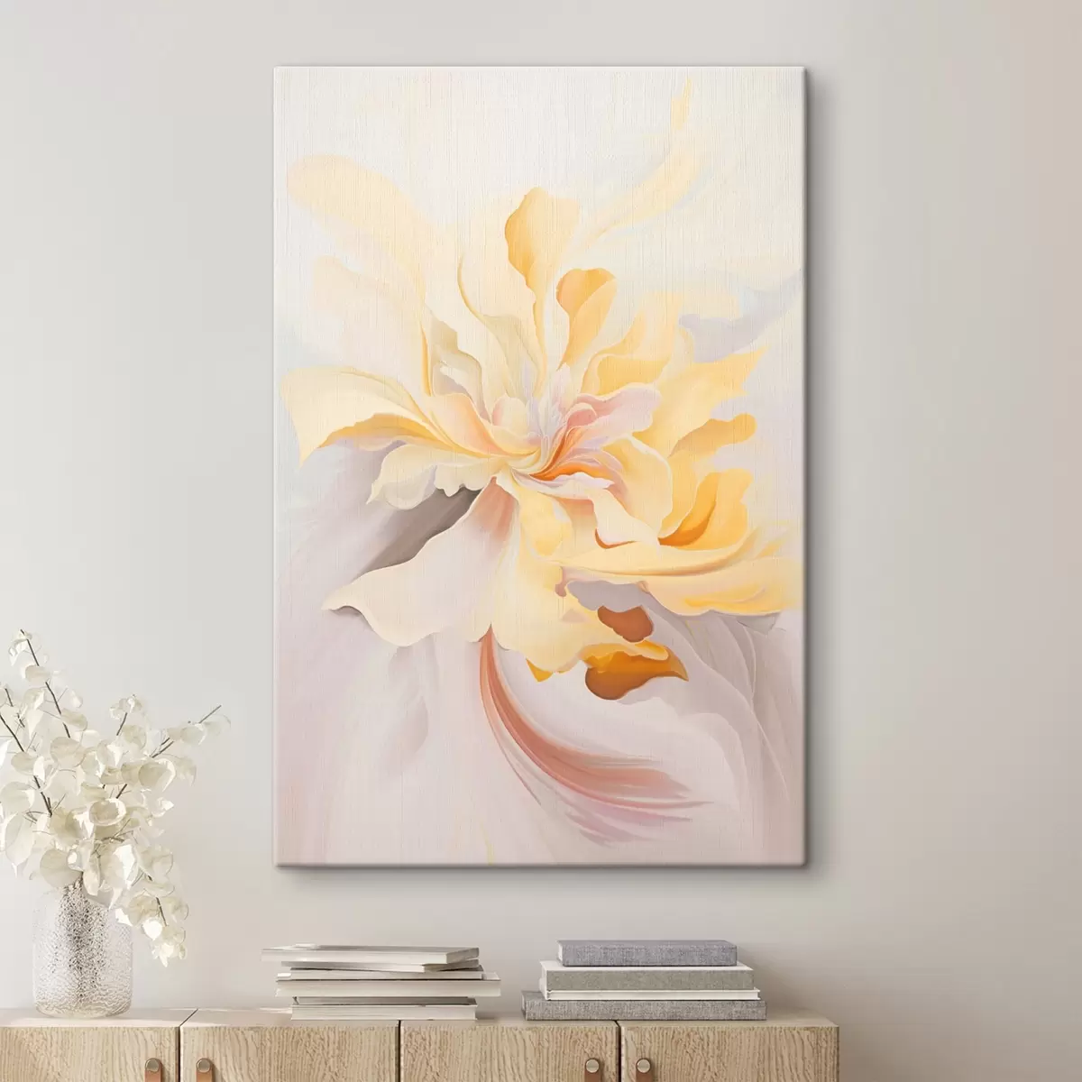 carta da parati Fiore delicato: pittura astratta in toni pastello nr. s45256