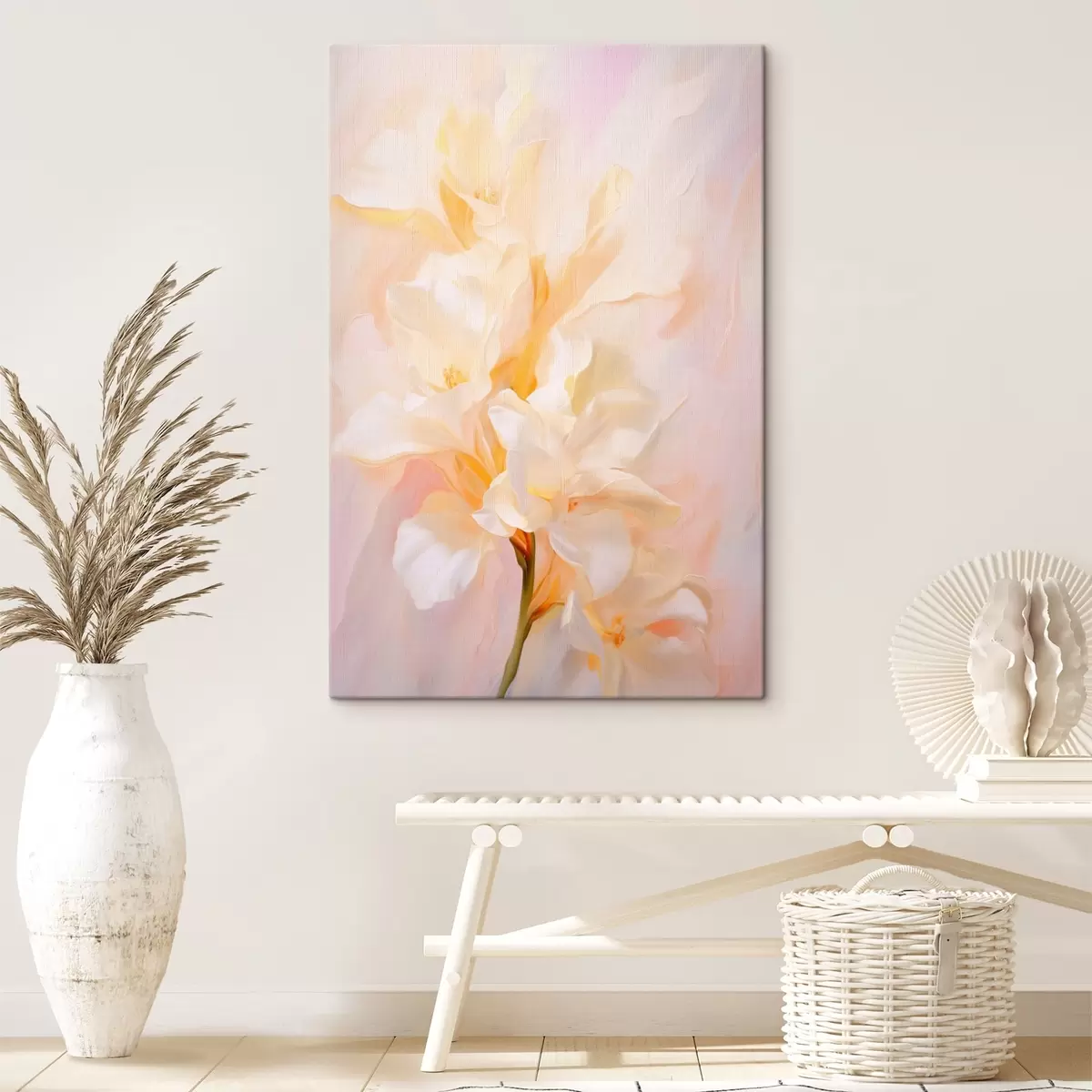 carta da parati Fiore in fiore: schizzo astratto in toni chiari nr. s45257